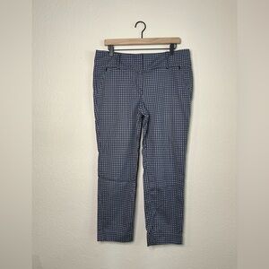 Ann Taylor Light & Dark Blue Pattern Pants Size 10
